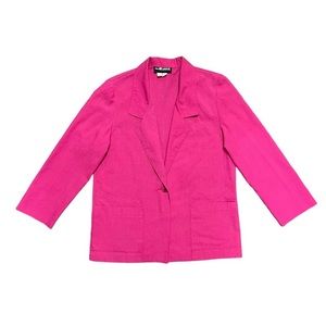 Sag Harbor Vintage Lightweight Blazer Women’s US 6 Petite Pink Button
